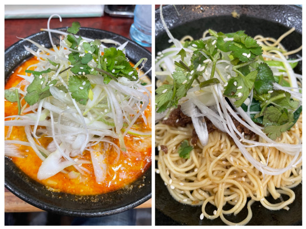 「ネギ担々麺税込950 パクチー税込120 汁なし担々麺800」@四川屋台の写真