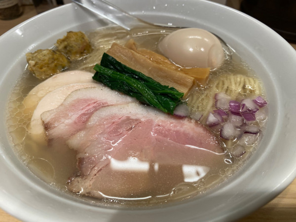 「特製貝出汁塩そば＋貝めし(小)」@貝出汁 中華そば 竹祥の写真