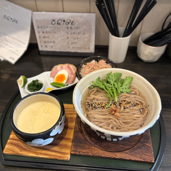 「納豆と和出汁のつけ麺 釜揚げバージョン」@ORIBEの写真