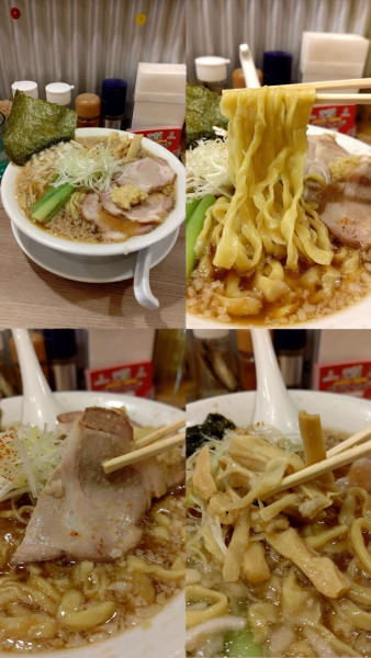 「限定『背脂ジンジャー+大盛(¥1000+150)』」@中華そば ムタヒロ 拝島駅店の写真