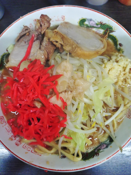 「ラーメン　野菜少なめ　紅生姜　1000円」@ラーメン二郎 川越店の写真