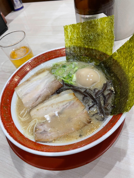 「白とんこつ味玉」@博多ラーメン いち福の写真