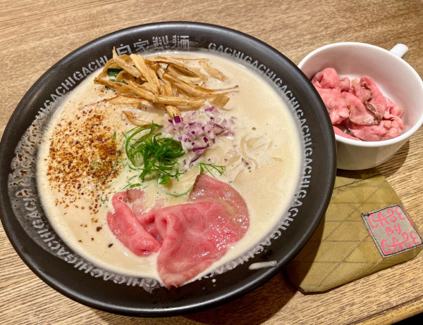 「白トリュフ香るA5和牛のせ鶏白湯らぁ麺＋和牛切り落とし」@MENSHO SAN FRANCISCOの写真