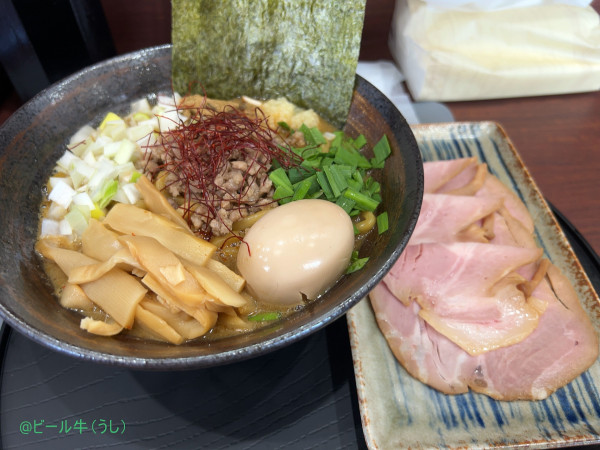 「特製どろにぼ(1500円)、追飯(開店サービスで今月無料)」@麺座すず丸の写真