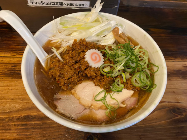 「トロミ辛豚挽そば1,200円」@G麺7の写真