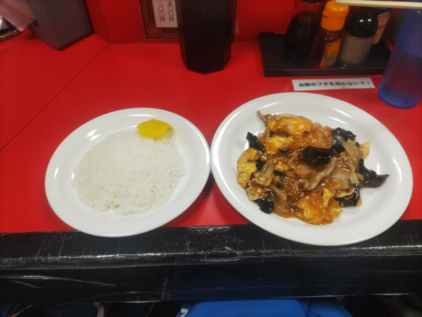 「木耳肉定食＋半ラーメン」@中華屋 櫂ちゃんの写真