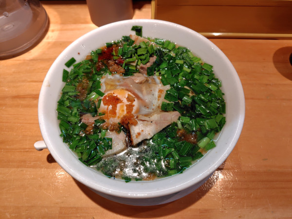 「にら玉肉そば（醤油ベース）1200円（この日限定）」@麺家 たけ田の写真