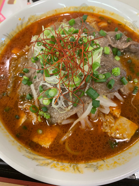 「前沢牛麻婆ラーメン」@東北自動車道 前沢SA 下り線 スナックコーナーの写真