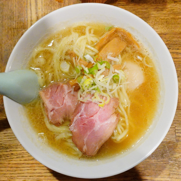 「塩そば+味玉+生ビール」@燦燦斗の写真