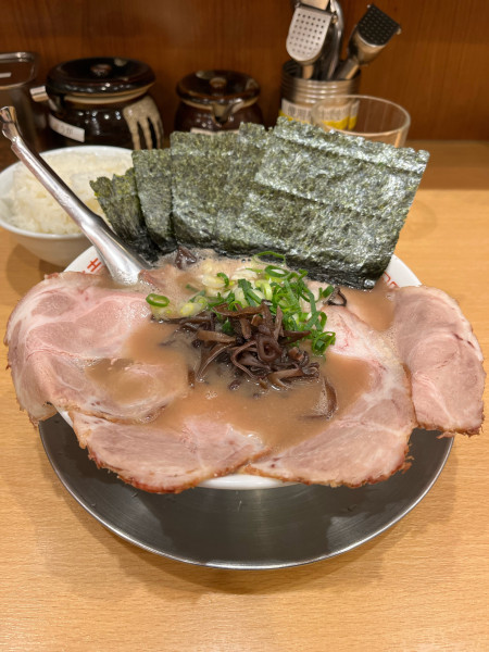 「チャーシュー麺【TP】海苔、ライス」@博多ラーメン 和の写真