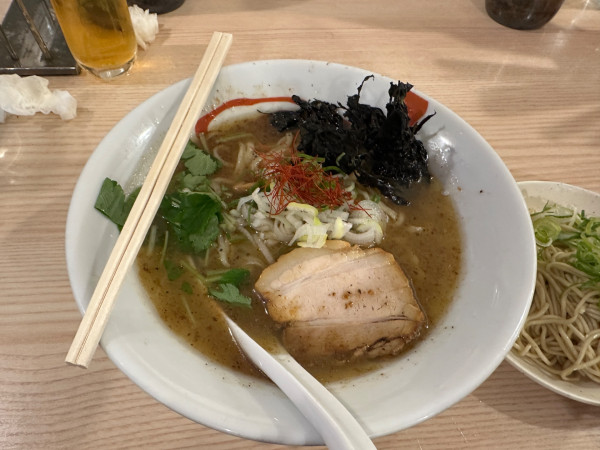 「さば塩らーめん(並盛・150g)950円」@らーめん酒場 福籠 通町店の写真