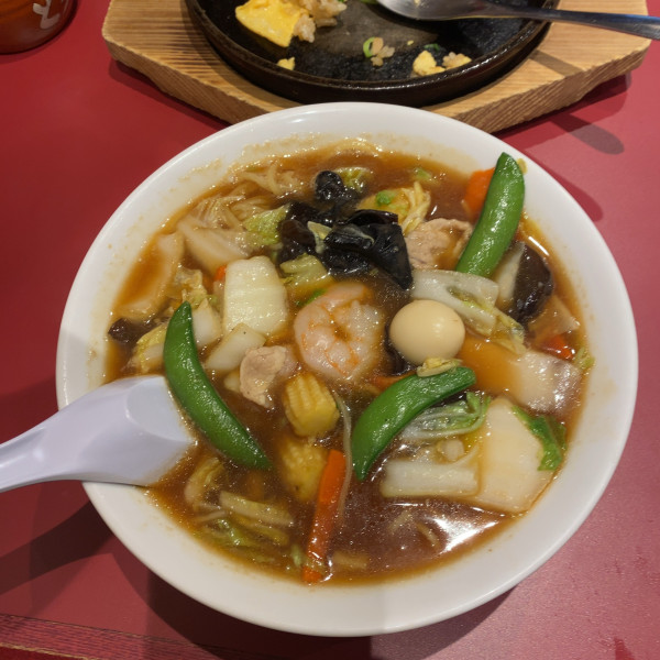 「冬季限定：五目そば+炒飯」@丸源ラーメン 川越岸町店の写真