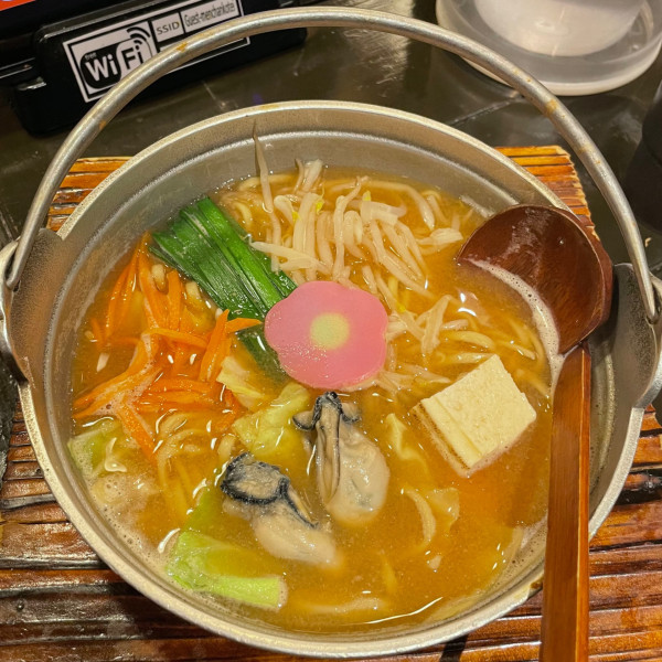 「味噌かき めんちゃんこ（牡蠣 2個）1,078円」@めんちゃんこ亭 藤崎本店の写真