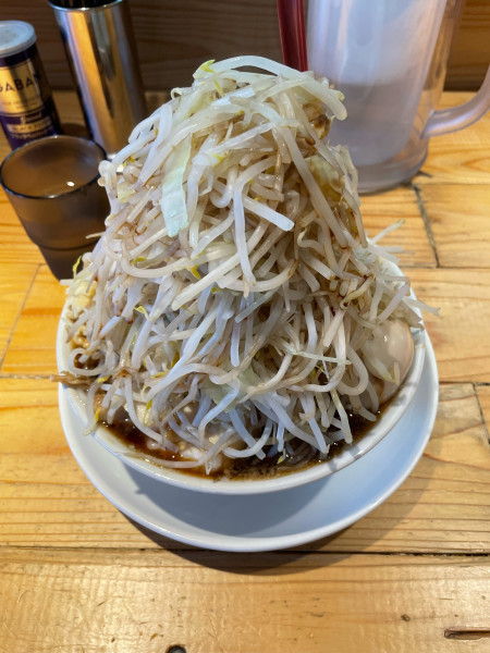 「ラーメン野菜大盛り煮卵入りニンニク大盛」@麺屋 本日も晴天ですの写真
