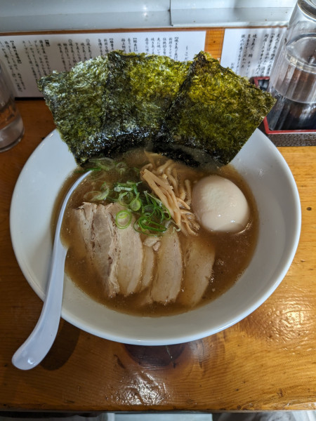 「特製焼きあご中華そば¥1030」@中華そば あかしの写真