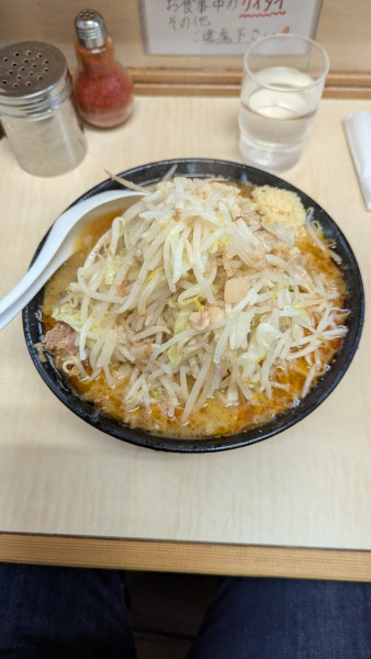 「味噌　野菜　ニンニク」@ラーメン二郎 京成大久保店の写真