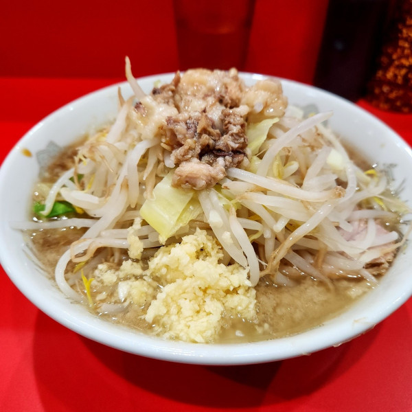 「小ラーメン ヤサイ、ニンニク、アブラ」@ラーメン二郎 朝倉街道駅前店の写真