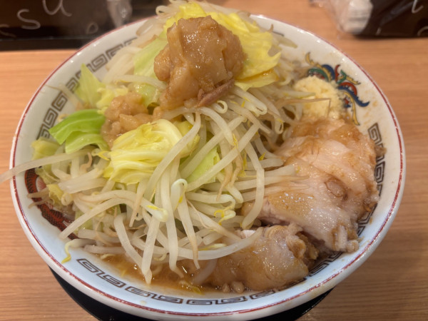 「味噌ミニ豚ラーメン」@豚山 仙台駅前店の写真