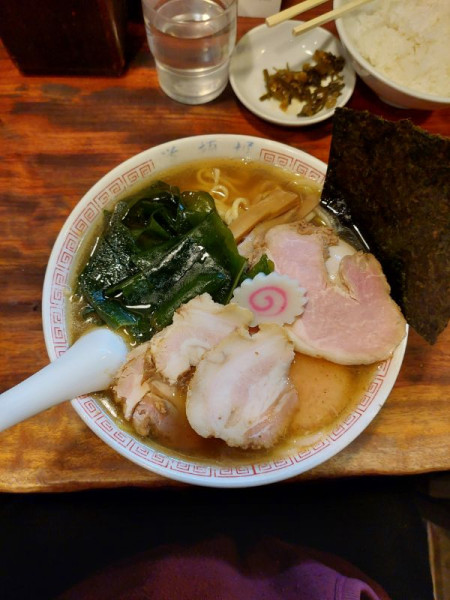 「特製中華そば中盛＋半ライス」@中華めん処 道頓堀の写真