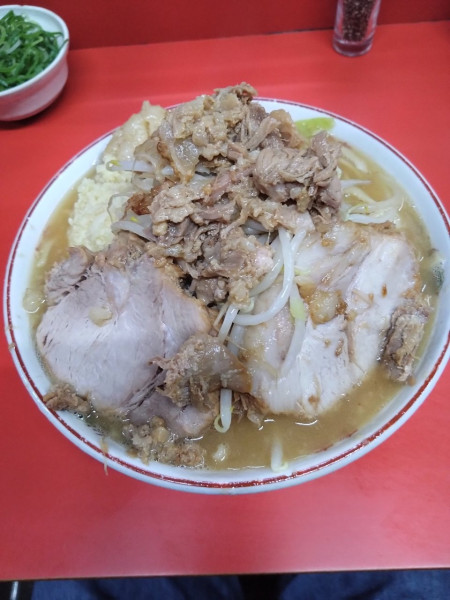 「ラーメン並（九条ねぎ）（ニンニクアブラ）」@ラーメン二郎 京都店の写真