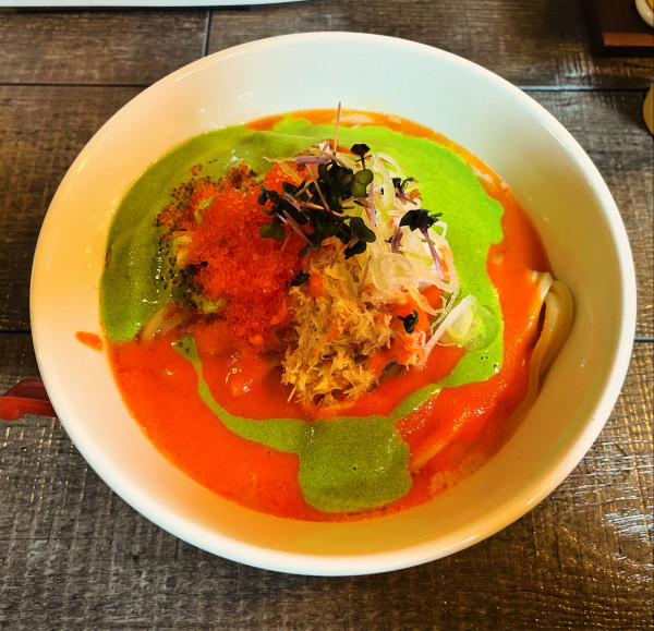 「限定 香箱風ずわい蟹の創作麺」@ラーメン カラテキッドの写真