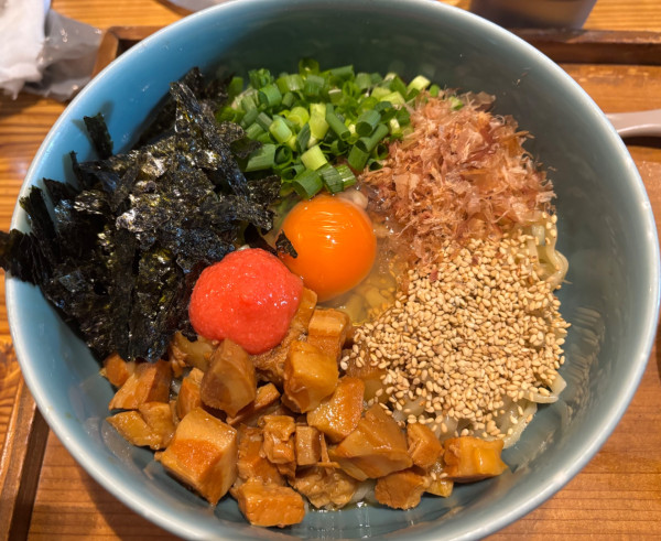 「釜玉ぶっかけ沖縄混ぜそば＋明太子」@Okinawa Soba EIBUNの写真