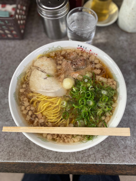 「中華そば大盛脂マシマシニンニクトッピング」@つたふじ 福山支店の写真