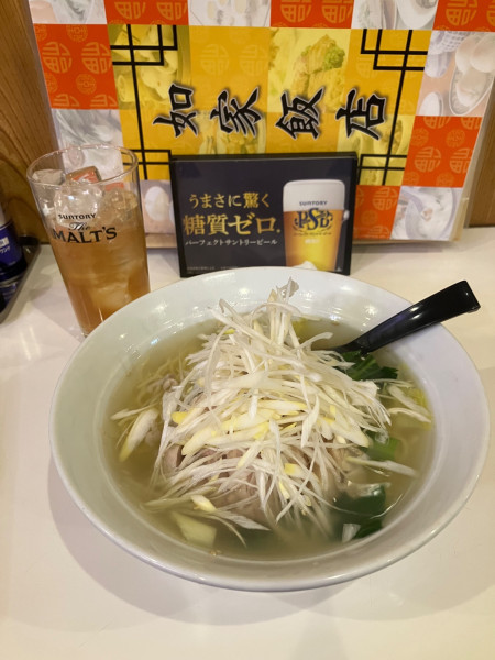 「鶏肉そば　ネギ」@如家飯店の写真