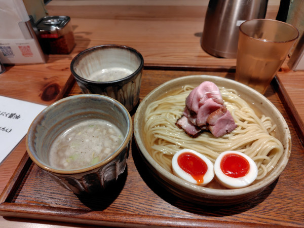 「つけ汁2種　味玉つけめん¥1450」@あいだやの写真