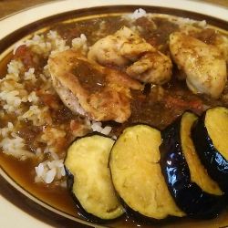 くろーばーカレー 中辛 200g 1000円＋なす 100円