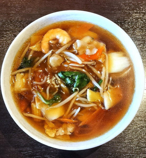 「五目餡かけラーメン 1100円」@中華ダイニング 秀丸の写真