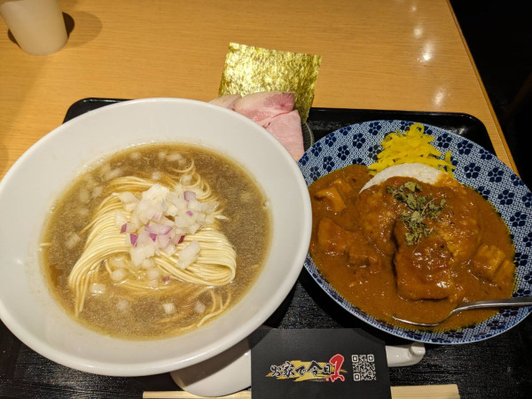 「【今日の1番】煮干そば　カレーセット」@#新宿地下ラーメンの写真
