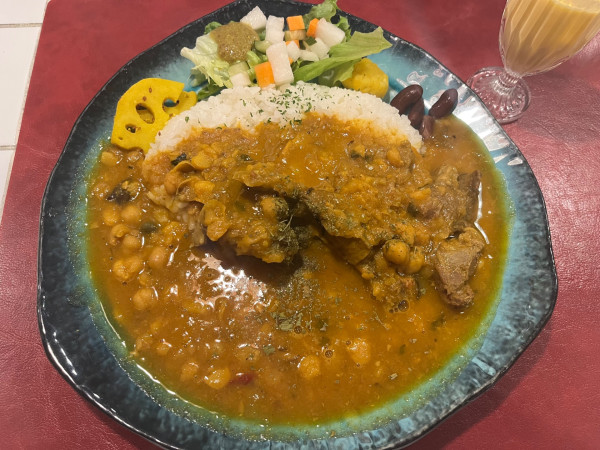 「マトンひよこ豆カレー」@アルクロード 飯田橋店の写真