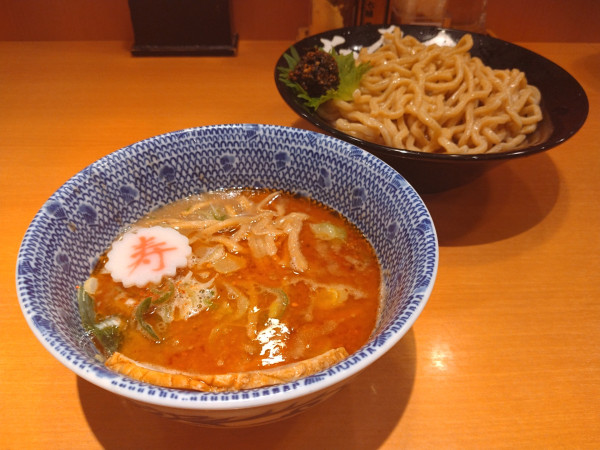 「海老つけめん＋生七味」@六厘舎の写真