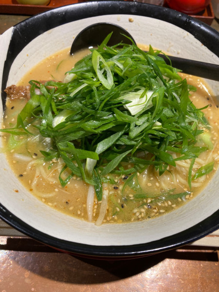 「京都九条葱ラーメン（豊熟みそ）¥1,100」@麺匠はなみち 十三店の写真