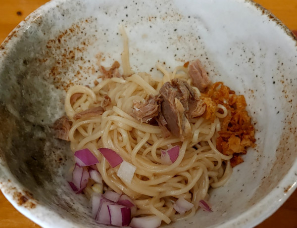 「和え麺（塩・ハーフ：200円）」@麺屋あきづの写真