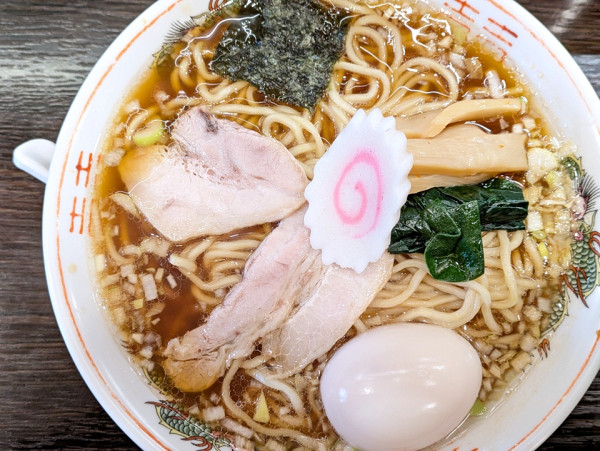 「味玉中華そば（大盛）」@浅草  参食堂の写真