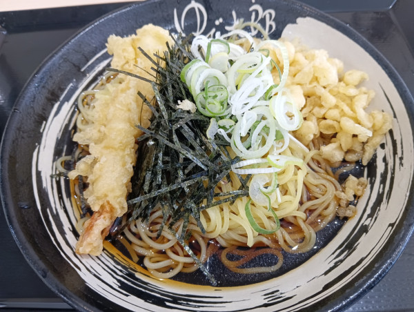 「朝ラー・冷+海老天(¥450+クーポン)」@ゆで太郎 錦町店の写真