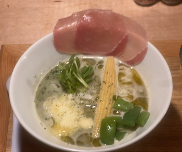 「ジェノベーゼ」@伊太そば 豚骨イタリアンラーメンの写真