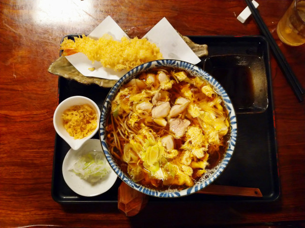 「親子なんばん（850円）＋海老天（290円）」@六兵衛の写真