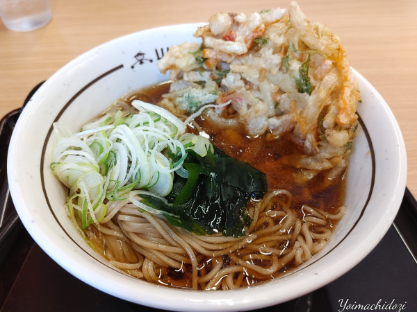 「天ぷらそば（610円）」@山田うどん食堂 鴻巣吹上店の写真