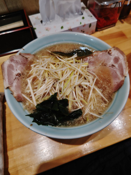 「ネギラーメン(中盛)(900+100円)」@ラーメン一二三の写真