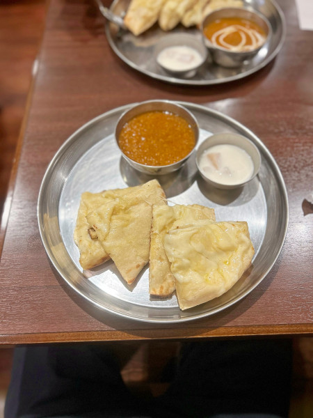 「キーマカレー(チーズナンセット)」@ターリー屋 新大手町ビル店の写真