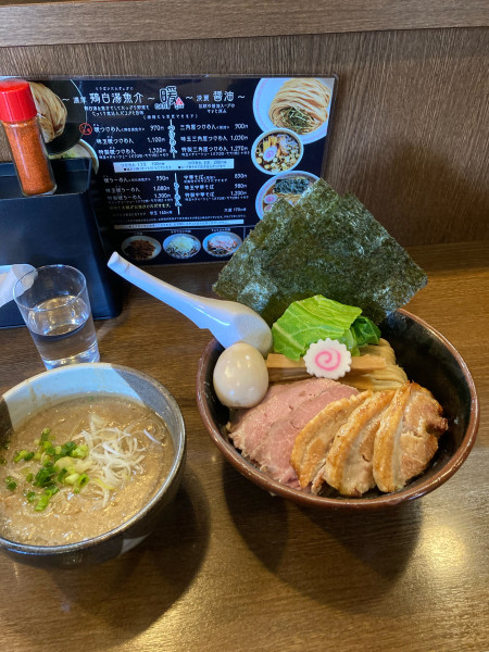 「暖つけめん　２玉　熱盛」@三角屋 暖 -DAN-の写真