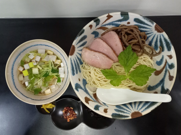 「【限定】岩手鴨つけそば」@自家製麺SHINの写真