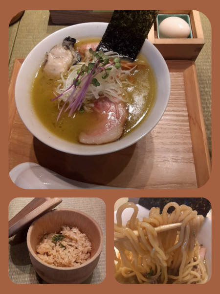 「濃厚牡蠣らぁ麺＋貝味玉＋牡蠣飯S＋広島産牡蠣」@らぁ麺 牡蠣と貝の写真