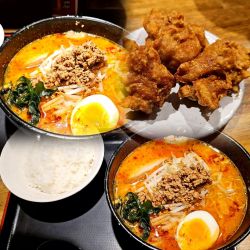 辛味噌ラーメン唐揚げ3個セット🍚