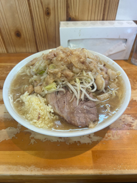 「大ラーメン 1050円 ニンニク アブラ」@らーめん つの旨の写真
