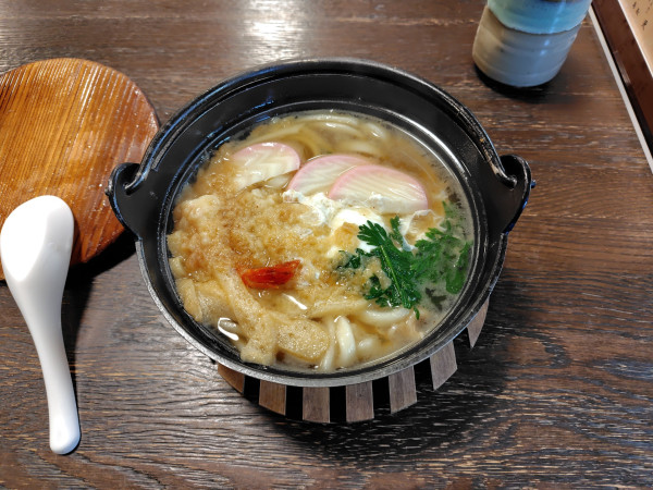 「なべ焼うどん750円」@更科の写真