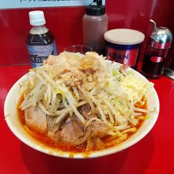 小麺少なめ豚マシSK半分